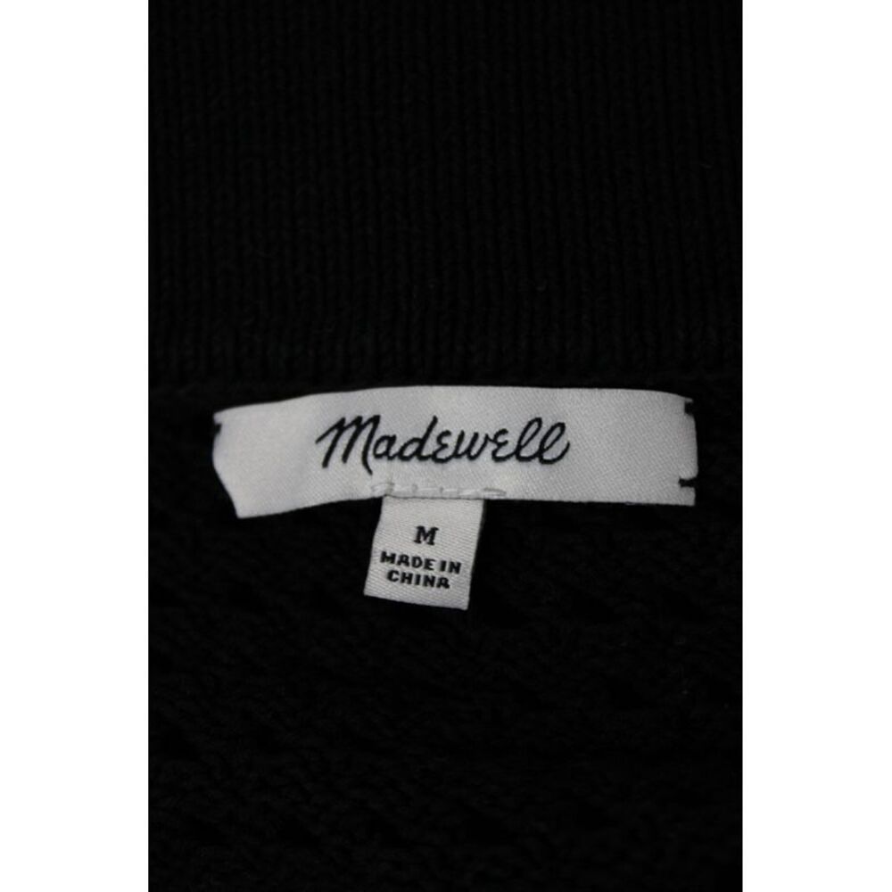 Madewell Unisex Black Cotton Collared Cardigan Long Sleeve Button Size M - Picture 5 of 5